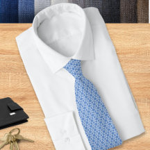 Cirkelpatroon Geometrisch Koel Middenblauw Witte W