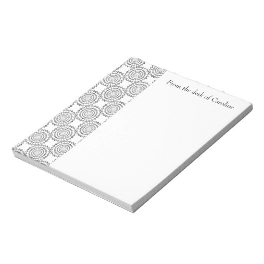  cirkelpatroon Gepersonaliseerd Notitieblok (Linkerzijde)