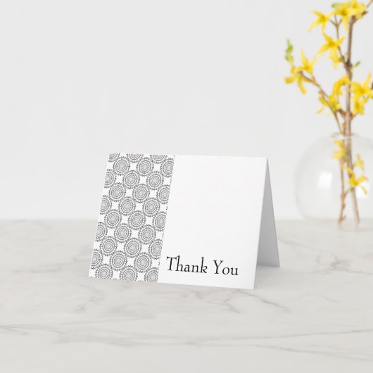 cirkelpatroon - Hartelijk dank Kaart (Gele Bloem)