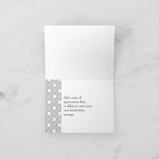 cirkelpatroon - Hartelijk dank Kaart (Binnen)