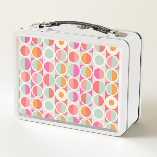 Cirkelpatroon Hot Pink Retro (Achterkant)