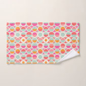 Cirkelpatroon Hot Pink Retro Bad Handdoek (Handdoek)