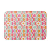 Cirkelpatroon Hot Pink Retro Badmat (Voorkant)