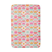 Cirkelpatroon Hot Pink Retro Badmat (Voorkant Verticaal)
