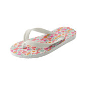 Cirkelpatroon Hot Pink Retro Kinder Teenslippers (Schuin)