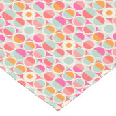 Cirkelpatroon Hot Pink Retro Korte Tafelloper (Hoek)