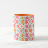 Cirkelpatroon Hot Pink Retro Mok (Midden)