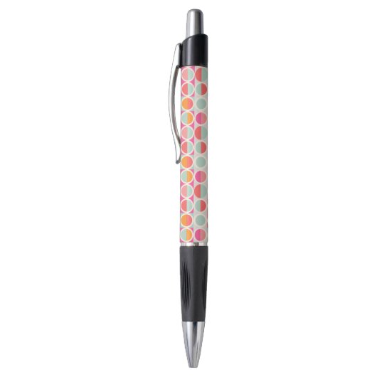 Cirkelpatroon Hot Pink Retro Pen (Top (Verticaal))