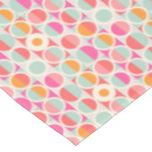 Cirkelpatroon Hot Pink Retro Tafelkleed (Gekanteld)