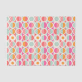 Cirkelpatroon Hot Pink Retro Tissuepapier (Voorkant)