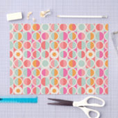 Cirkelpatroon Hot Pink Retro Tissuepapier (Craft)