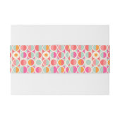 Cirkelpatroon Hot Pink Retro Uitnodigingen Wikkel (Achterkant Voorbeeld)