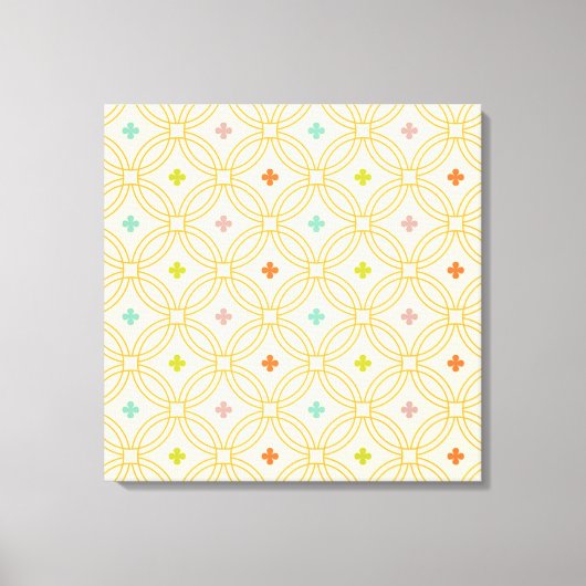 Cirkelpatroon met geometrische interlocking voor d canvas afdruk (Voorkant)