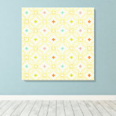 Cirkelpatroon met geometrische interlocking voor d canvas afdruk (Insitu (Houten vloer))