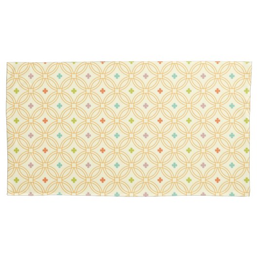 Cirkelpatroon met geometrische interlocking voor d kussensloop (Voorkant-Links)