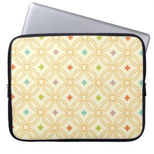 Cirkelpatroon met geometrische interlocking voor d laptop sleeve