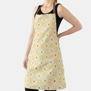 Cirkelpatroon met geometrische interlocking voor d schort