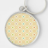 Cirkelpatroon met geometrische interlocking voor d sleutelhanger (Voorkant)