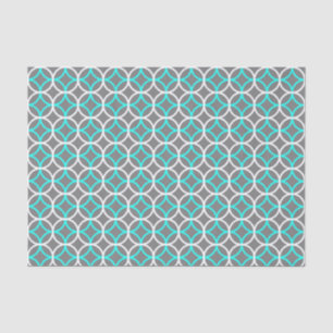 cirkelpatroon met turquoise papieren weefsels tissuepapier