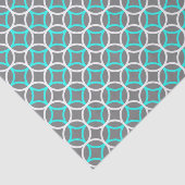 cirkelpatroon met turquoise papieren weefsels tissuepapier (Detail)