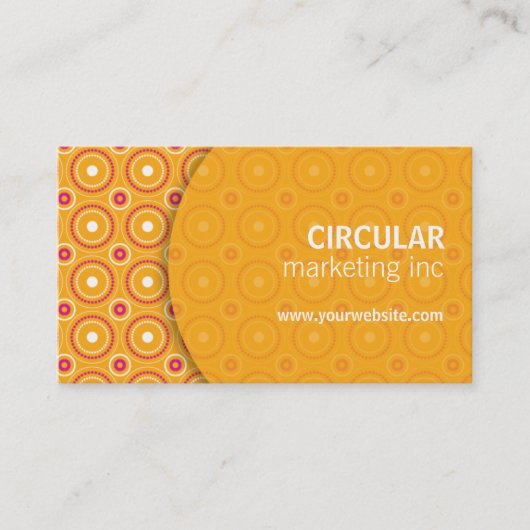 Cirkelpatroon Onderleggend Visitekaartje (Voorkant)