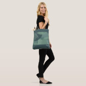 Cirkelpatroon Patroon II Canvas tas (Op model)