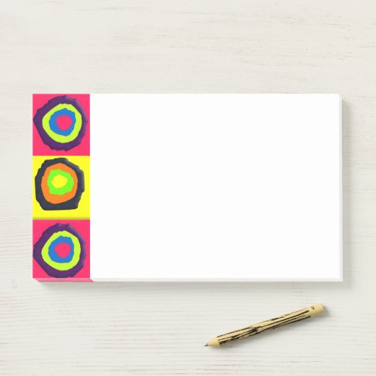 cirkelpatroon post-it® notes (Op bureau)
