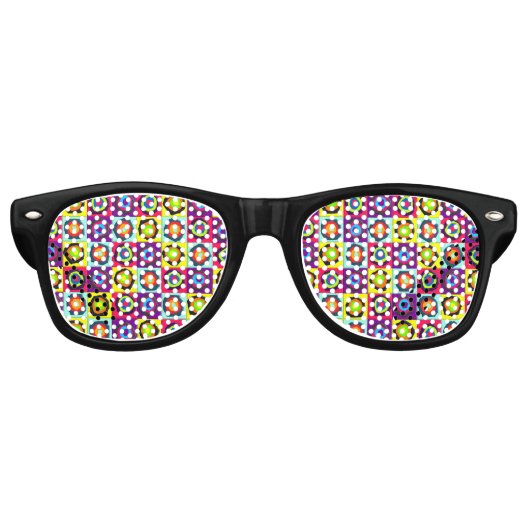 cirkelpatroon retro zonnebril (Voorkant)