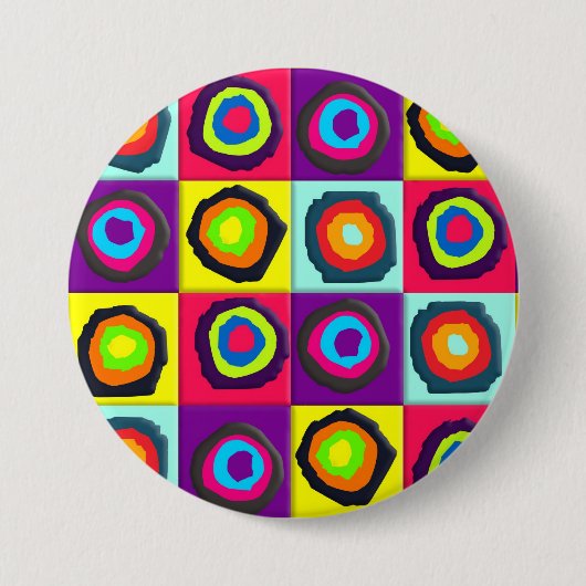 cirkelpatroon ronde button 7,6 cm (Voorkant)