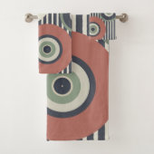 Cirkelpatroon stripes bad handdoek (Insitu)
