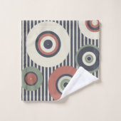 Cirkelpatroon stripes bad handdoek (Wasdoekje)