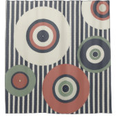 Cirkelpatroon stripes douchegordijn (Voorkant)