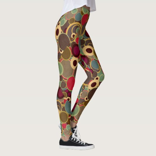 Cirkelpatroon uit de middeleeuwen Yoga Pants Gym W Leggings (Rechts)