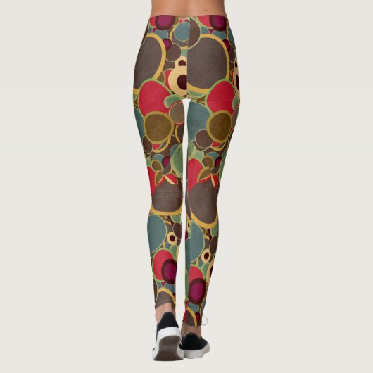 Cirkelpatroon uit de middeleeuwen Yoga Pants Gym W Leggings (Achterkant)