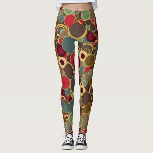 Cirkelpatroon uit de middeleeuwen Yoga Pants Gym W Leggings (Voorkant)