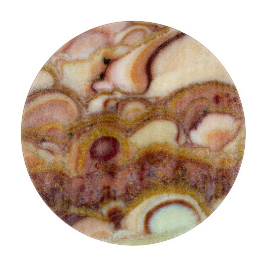 Cirkelpatroon van onyx-steen snijplank (Voorkant)