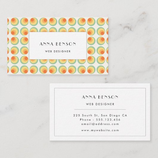  cirkelpatroon visitekaartje (Voorkant / Achterkant)