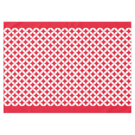 Cirkelpatroon wit en rood tafelkleed