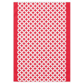 Cirkelpatroon wit en rood tafelkleed (Voorkant)