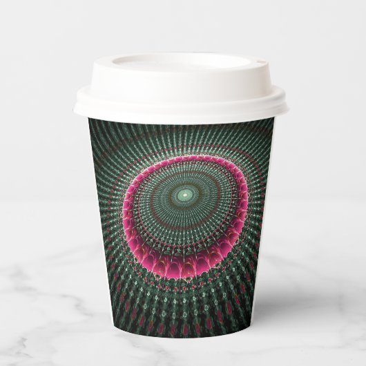Cirkelpatroonpapierkop Papieren Bekers (Voorkant)