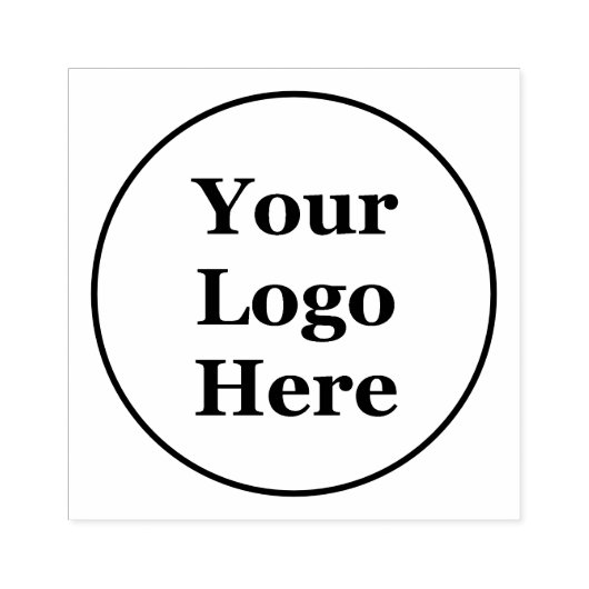Cirkelrand Voeg je Logo hier toe Rubberstempel (Afrduk)