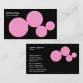 Cirkelreeks - Roze op zwart Visitekaartje (Voorkant / Achterkant)