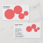 Cirkelreeks - Tropisch roze op wit Visitekaartje (Voorkant / Achterkant)