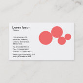 Cirkelreeks - Tropisch roze op wit Visitekaartje (Achterkant)