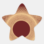 cirkelroodbruin 467 abstracte kunst ster sticker (Voorkant)