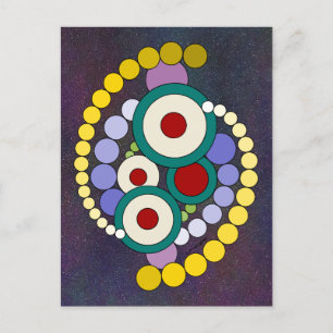 Cirkels Abstract kunstwerk Briefkaart