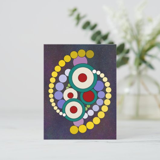 Cirkels Abstract kunstwerk Briefkaart (Staand voorkant)