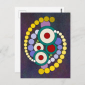 Cirkels Abstract kunstwerk Briefkaart (Voorkant / Achterkant)