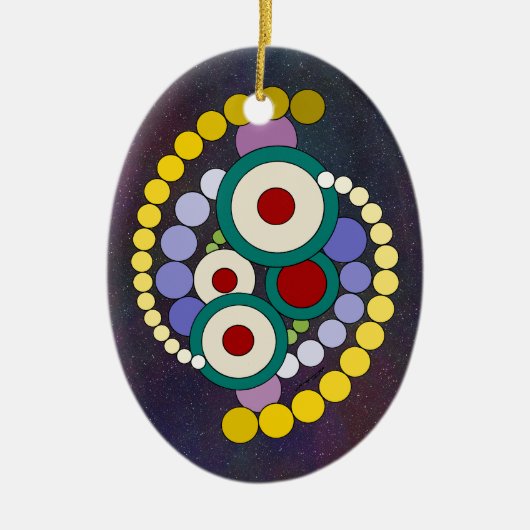 Cirkels Abstract kunstwerk Keramisch Ornament (Voorkant)