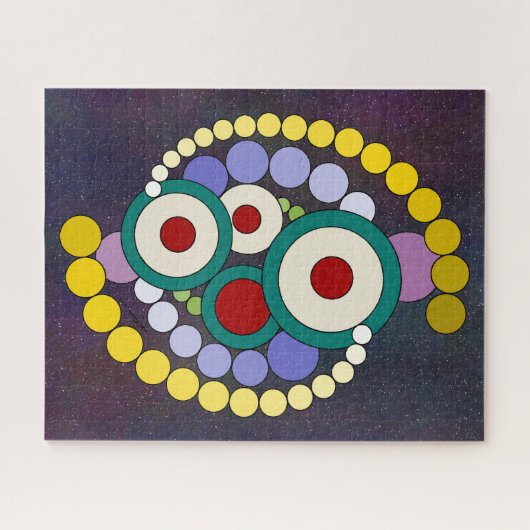 Cirkels Abstract kunstwerk Legpuzzel (Horizontaal)